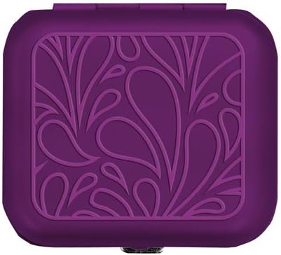 Light Weight Metal Divided Pill Box Pillbox Case New Hinged - Terrace Mulberry