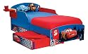 Disney Cars Toddler Bed with Underbed Storage and Bedside Shelf