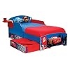 Disney Cars Toddler Bed with Underbed Storage and Bedside Shelf