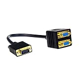 Caxico VGASPL1VV 1-フィート 2 x VGA ビデオ ・ スプリッター ケーブル - M ・ F への VGA