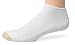 Gold Toe Men's Cotton Footies Big and Tall Athletic Sock, White, 13-15 extended size