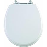 Mayfair 86CP 000 NextStep Built-in Potty Seat with Non-Tarnish Chrome Hinges, Round, White