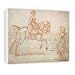 A lady riding side-saddle turns to look at a.. - Canvas - Medium - 30x45cm