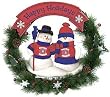 Montreal Canadiens 20" Team Snowman Wreath - Hockey Sports Merchandise