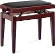 Stagg Piano Bench - Mahogany and Black Velvet
