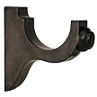 Vitoch Collection Laurel Single Drapery Bracket - Dark Walnut Gold (2")