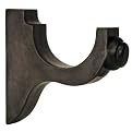 Vitoch Collection Laurel Single Drapery Bracket - Dark Walnut Gold (2")