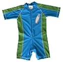 DaRiMi Kidz All-In-One Short Sleeve Aqua Blue/Grassy Green 6-12 Months