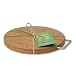 Swissmar 11-3/4-Inch Round Bamboo Cutting Board with Stainless-Steel Handles