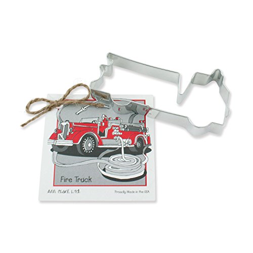 Ann Clark Fire Truck Cookie Cutter - 5.1 Inches - Tin Plated Steel