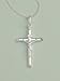 035.Sterling Silver Crucifix Pendant with 18