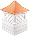37" Handcrafted "Hyde Park" Copper Roof Vinyl Cupola