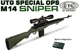 AEG M14 UTG Airsoft Sniper Rifle Green Stock