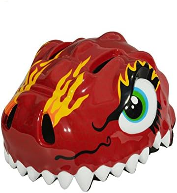 Lightreach Toddler and Kids super lightweight multi-sport Jurassic dinosaur sytle Helmets from Denmark Designer-Red