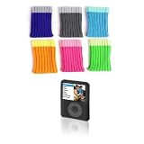FREESHIPMENT - iPOD NANO 3G 3RD GENERATION 2 IN 1 COVER SET - 6 PACK iPOD SOCKS + BLACK SILICONE CASE WITH NECKSTRAP  (FOR iPOD NANO 3GB 3RD GENERATION ONLY)