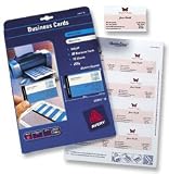 Avery Quick and Clean Business Cards Inkjet 250gsm 8 per Sheet Matt Coated Ref C32015-10 [80 Cards]