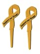 Support Our Troops Yellow Ribbon Cupcake Picks - 12ct