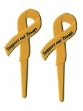 Support Our Troops Yellow Ribbon Cupcake Picks - 12ct