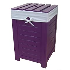Zeller 13436 W�schetruhe. lila lackiert 35 x 35 x 55 cm