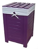 Zeller 13436 W�schetruhe. lila lackiert 35 x 35 x 55 cm