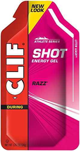 Clif Shot Energy Gel Sachet Razz Flavour 34 g (Pack of 24)