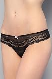 Betsey Johnson The Eyelet Lace Wide Side Thong in Black,Intimates for Women