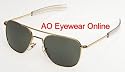 AMERICAN OPTICAL "Original Pilot" Aviator Sunglasses (gold frame - 57mm lens width - bayonet temples)