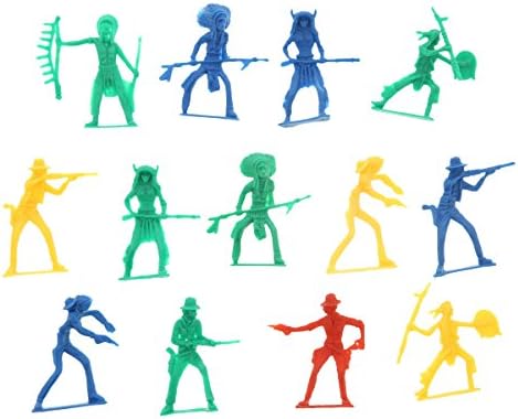 Toy Cowboy &amp; Indian Figurines Bag 1.75" - 144pcs