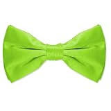 Lime Green Pretied Bowtie by Elite - Lime green Silk