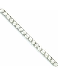 14K White Gold Starburst Bracelet 7 Inches