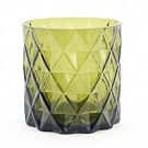 Green Cut Glass Tealight Holder||RF10F