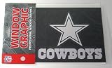 DALLAS COWBOYS SILVER NFL LOGO WINDOW GRAPHIC DECAL