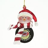 Carolina Hurricanes NHL Striped Acrylic Snowman Ornament (3-inch)