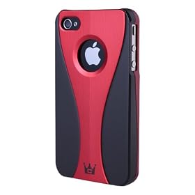 CaseCrown iPhone 4 and 4S Exo Polycarbonate Slim Fit Case - Red/Black (Fits AT&T, Sprint and Verizon iPhone 4 and 4S)