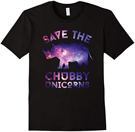 Men's Save The Chubby Unicorns - T SHIRT 2XL Black
