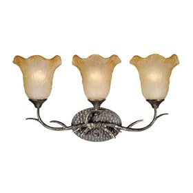 Monterey - 3 Light Rustic Bathroom Lighting Vanity Fixture - Autumn Patina Bronze - Umber... by Vaxcel Lighting