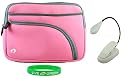 Non-OEM Amazon Kindle DX 9.7 Tri-Pocket Sleeve Case with Clip-on Reading Lights - Pink