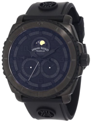 Armand Nicolet Men's T612N-NR-G9610 S05 Sporty Automatic D.L.C. Black Treated Titanium Watch