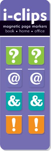 Punctuation i-Clip Magnetic Page Markers (Set of 8 Magnetic Bookmarks)