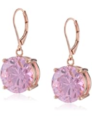 Betsey Johnson "Rose Gold Boost" Crystal Drop Earrings
