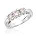Three-stone Ring With 1.10ctw Genuine Clean title=