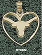Univ Of Texas Longhorn Heart Charm/Pendant