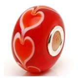 (Free Shipping Beads Charms Jewelry Sale) Pure Heart Love .925 Stamped Sterling Silver Core Murano Glass Bead Fits Pandora Chamilia Biagi Trollbeads Bracelets