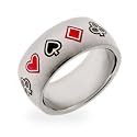 Men's and Women's Stainless Steel Poker Ring