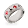 Men's and Women's Stainless Steel Poker Ring