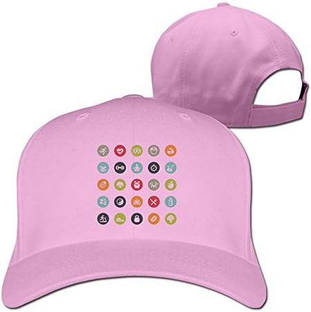 RTYUUIO Unisex Activity And Sport Icons Ringico Series Trucker Cap Pink One Size