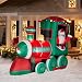 2011 Realistic Santa Claus in Reindeer Railways Christmas 9' Long Train Airblown Inflatable by Gemmy