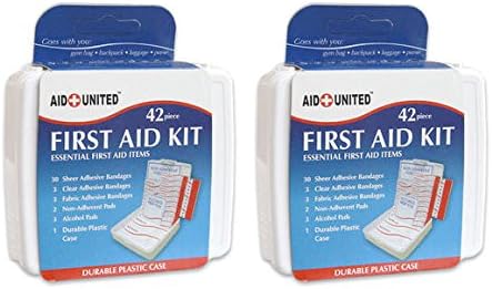42-Piece Compact First Aid Kit for Car & Travel (Pack of 2)