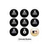 Colorado Rockies MLB Licensed Billiards Ball Set of 9 (7 Team, 1 Cue,1 Eight Ball)