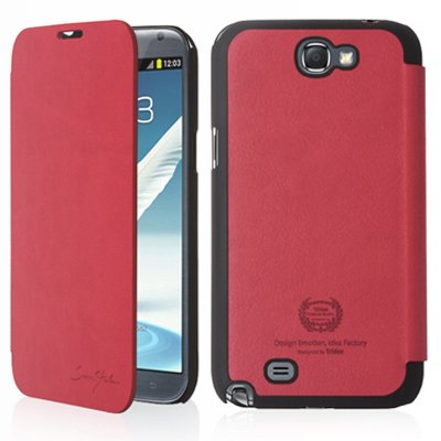 Buy Red - Samsung Galaxy Note 2 Tridea 100% Premium Italian PU Credit Card Holder Flip Case AT&T, Verizon, Sprint , T-Mobile and Unlocked